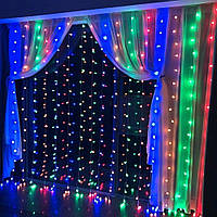 Гірлянда світлодіодна штора 420 Led різнокольорові лампочки 3*2,8