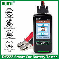 Тестер автомобильных аккумуляторов DUOYI DY222 12-24 V (русский язык) Battery Tester анализатор акб Импульс