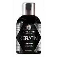 Шампунь для волос Dalas Cosmetics Keratin с кератином и молочным протеином, 1 л