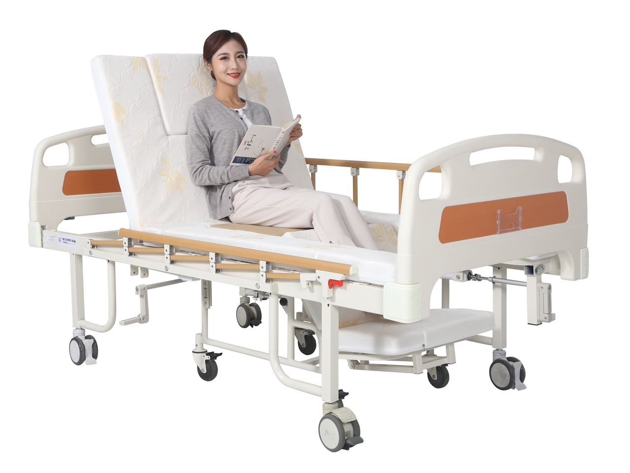 Медичне функціональне ліжко MIRID W03. Ліжко із вбудованим кріслом. Ліжко для реабілітації