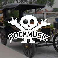 Наклейка на Авто/Мото на Стекло/Кузов "Rock music...Рок музыка...стикер" белый цвет