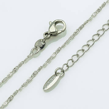 XUPING Ланцюжок Родій кручене плетіння, Довжина 45+3см, Ширина 0.15см