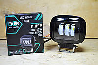 Дополнительная светодиодная LED фара 45Вт Квадратная (Black), Четкой световой теневой границей ДХО LEADER NEW