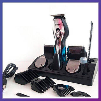 Професійний набір для стриження волосся й бороди 11 в 1 Gemei GM-562 з USB-зарядкою