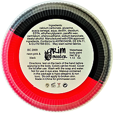 Аквагрим GrimMaster двоколірний неон Рожевий & Чорний Bicolor Neon Pink&Black 32 g, фото 2