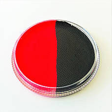 Аквагрим GrimMaster двоколірний неон Рожевий & Чорний Bicolor Neon Pink&Black 32 g, фото 2