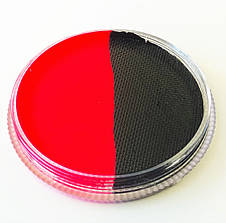 Аквагрим GrimMaster двоколірний неон Рожевий & Чорний Bicolor Neon Pink&Black 32 g, фото 3