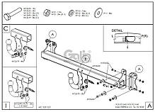 Фаркоп Volvo V60 II 2018- (Вольво V60 2) оцинкований, фото 5