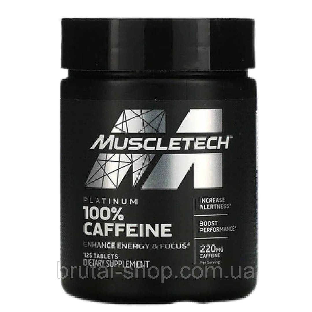 Кофеин  MuscleTech  Essential Series Platinum 100% Caffeine  220 mg  (125 tab)