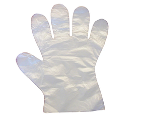 Рукавички поліетиленові одноразові Plast (100 шт. у пакованні) прозорі