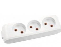 Колодки на 3 гнізда без заземлення Viko