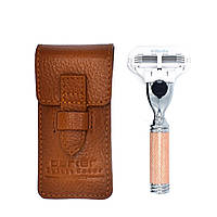 Станок для гоління Parker Travel Venus Compatiable Rose Gold Razor With Leather Case For Women