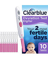 Тест на овуляцию 10 шт Clearblue Digital Ovulation test Клиаблу 2 фертильных дня, цифровой Швейцария