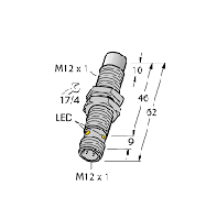 Индуктивный датчик, NI10U-EM12EWD-VP6X-H1141 Turck