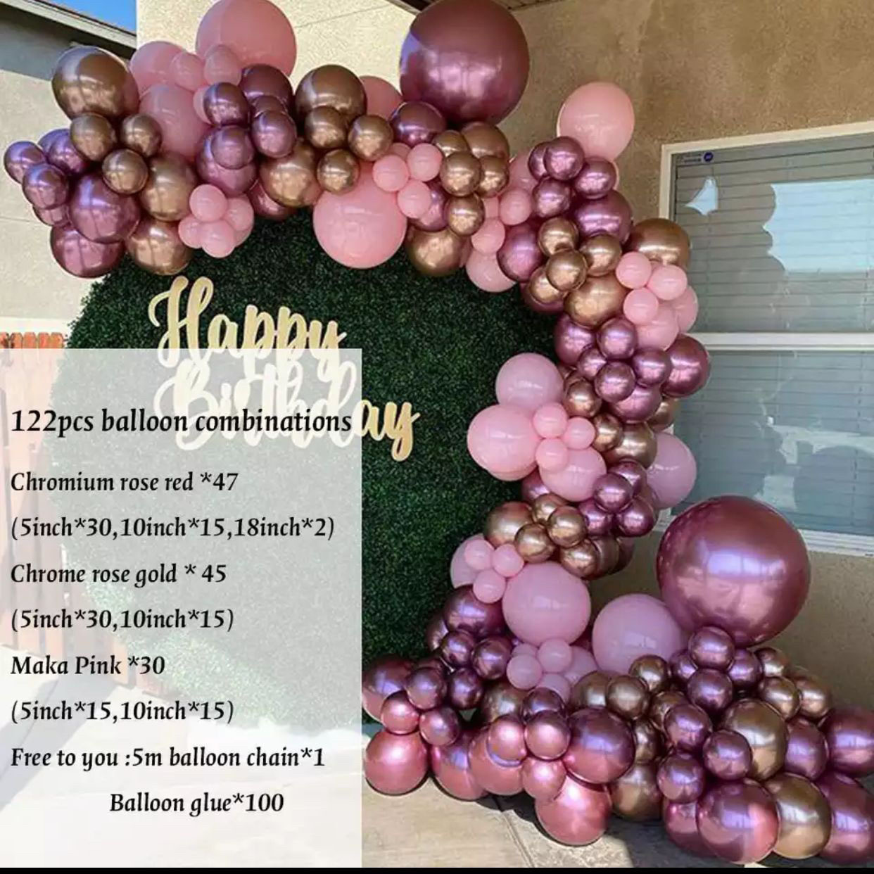 Набір куль для арки (122 шт) Хром Металік
