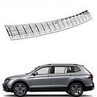 Захисна накладка на задній бампер для Volkswagen Tiguan Allspace 2017-2020, lift. 2020+ /нерж.сталь/