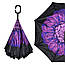 Зонт зворотного складання Up-Brella Квітка Фіолетовий 2907-10101 ES, КОД: 1266815, фото 4