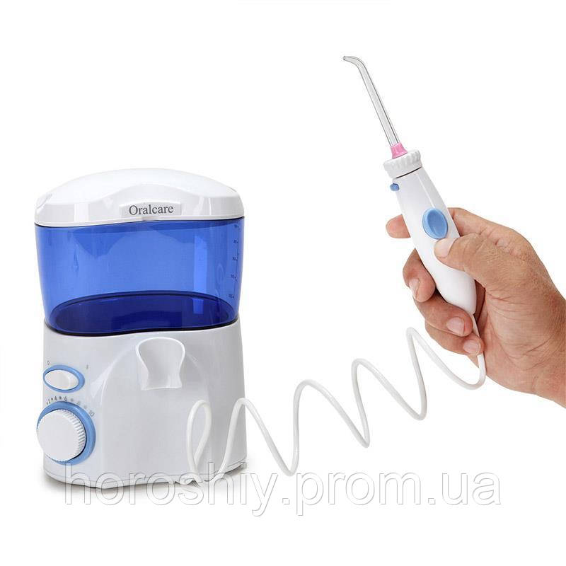 Пульсуючий іригатор для чищення зубів брекетів Professional 9 насадок + зубна щітка OralCare