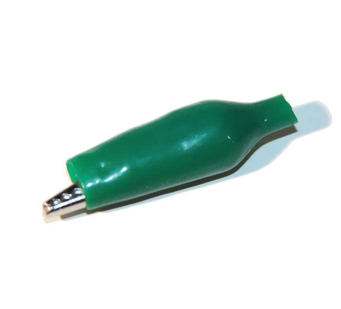 Затискач тестерний TCOM великий, L50 мм, зелений