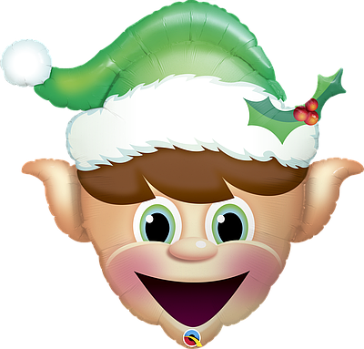 Q 35" Christmas Elf Foil Balloon. Куль повітряний фольгований новий Ельф - В УП