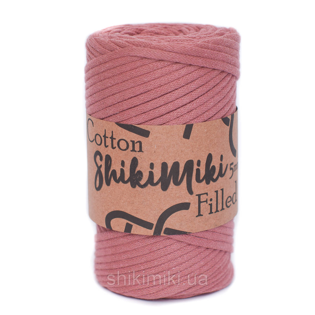 Трикотажний бавовняний шнур Cotton Filled 5 мм, колір Фрезовий