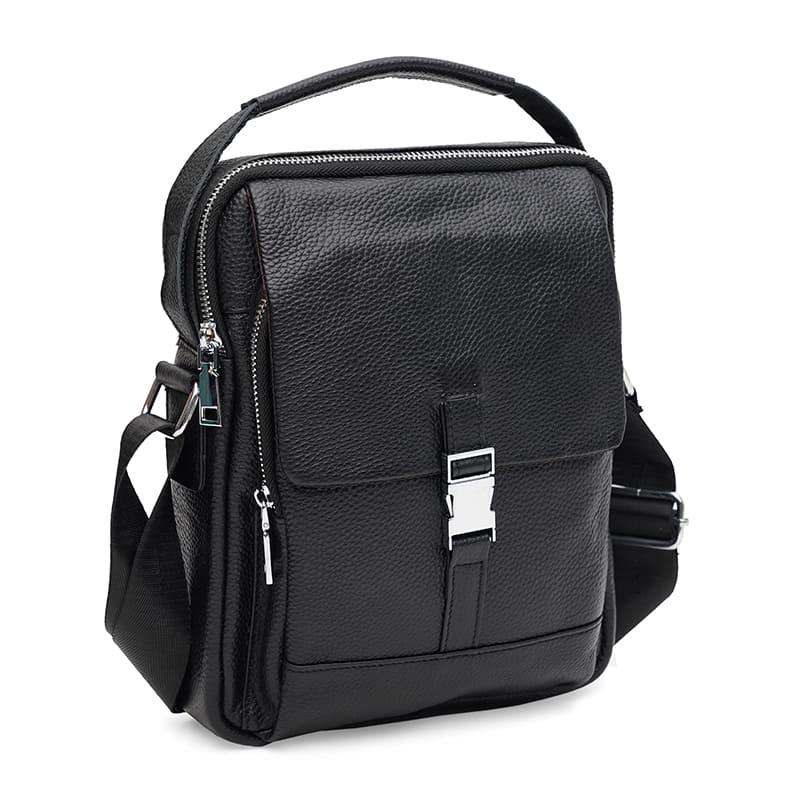 Чоловіча шкіряна сумка Borsa Leather k19747-black