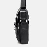 Чоловіча шкіряна сумка Borsa Leather k19747-black, фото 5