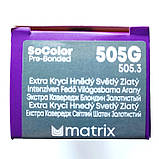 505G (світлий шотен золотистий) Стійка фарба для волосся з сивиною Matrix SoColor Pre-Bonded Extra Coverage,90ml, фото 2