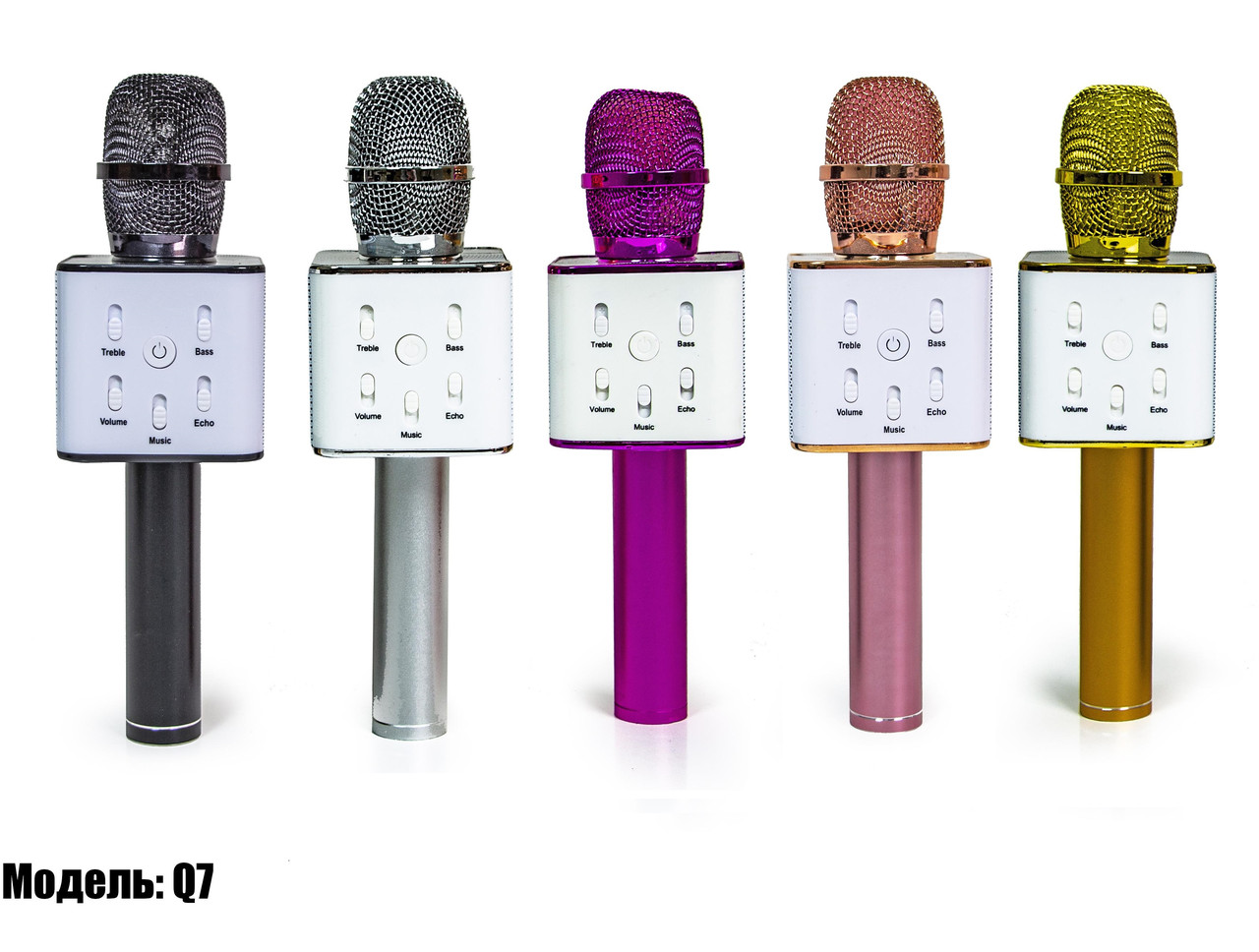 Бездротовий bluetooth караоке мікрофон Kronos Q7 Karaoke. 5 кольорів на вибір