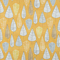 Стильная ткань для штор листья, шторы в детскую, зал, спальню геометрия Испания 280см ст. золото
