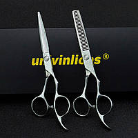 Дамаські напівергономічні перукарські ножиці для стрижки волосся 5.5 дюймів Univinlions MF028