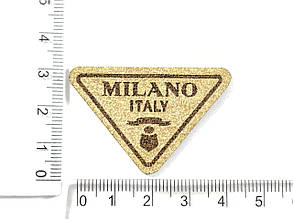 Нашивка Milano/ Мілано бежевий 45х30 мм, фото 3