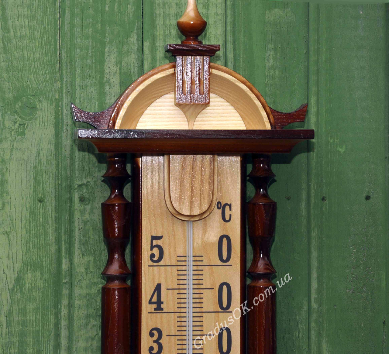 Термометр большой (83 см) уличный "Усадьба" из дерева - фото 4 - id-p235388486