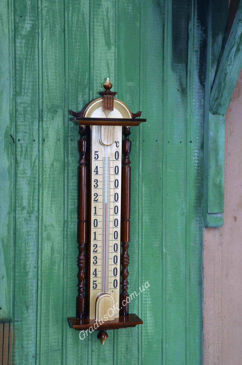 Термометр большой (83 см) уличный "Усадьба" из дерева - фото 6 - id-p235388486