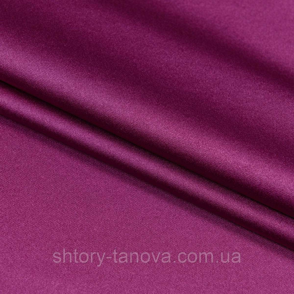 Щільний атлас для штор, двосторонній атлас 310 см малиновий, фото 1