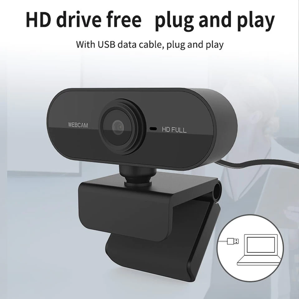 HD 1080P веб-камера Мини компьютер ПК веб-камера с микрофоном вращающиеся камеры для прямой трансляции видео в - фото 7 - id-p1512673506