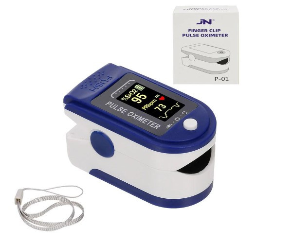 Пульсоксиметр на палець для вимірювання кисню в крові JN P01 TFT/Пульсометр, Оксиметр