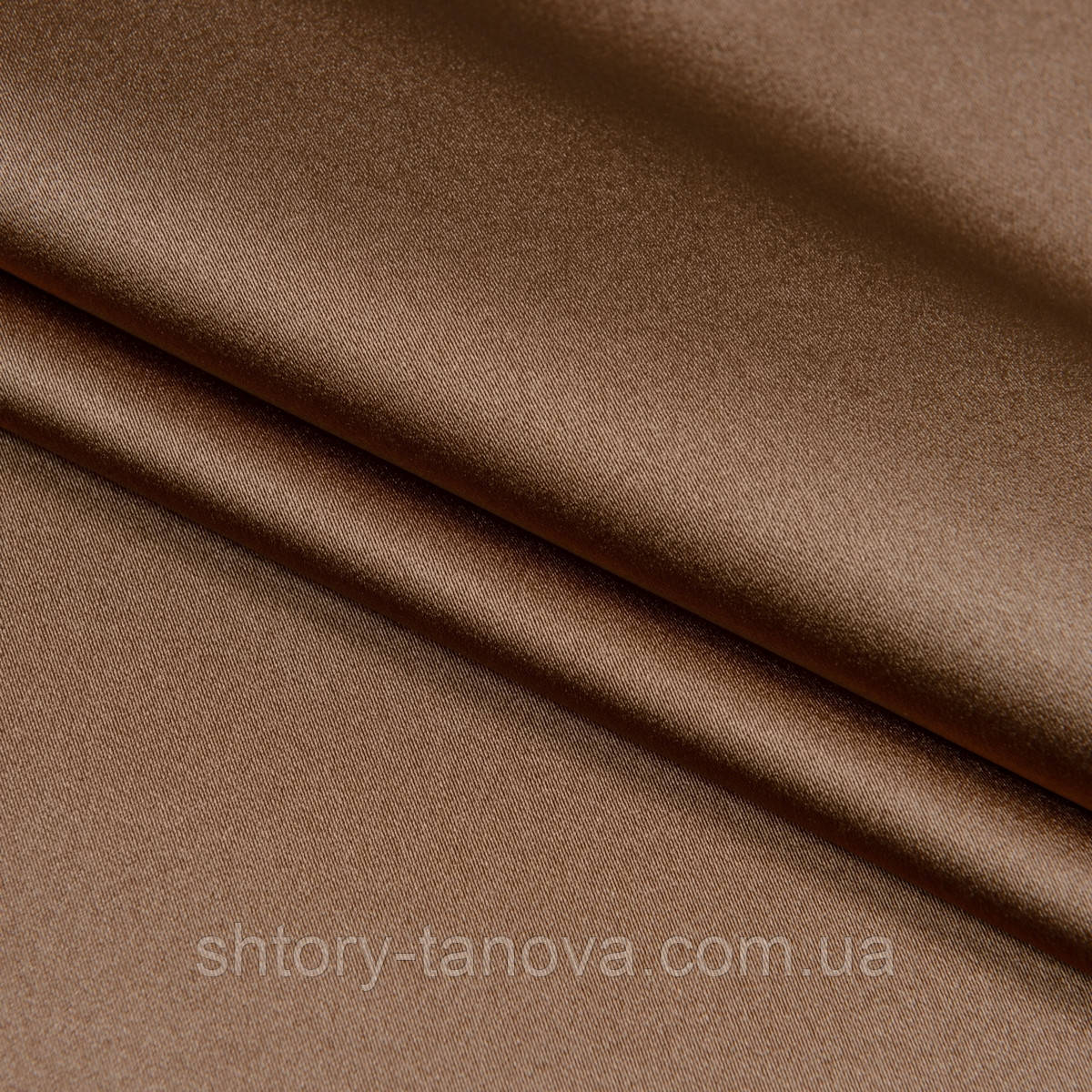 Двосторонні штори, щільний атлас для штор двосторонній 310 см карамель, фото 1