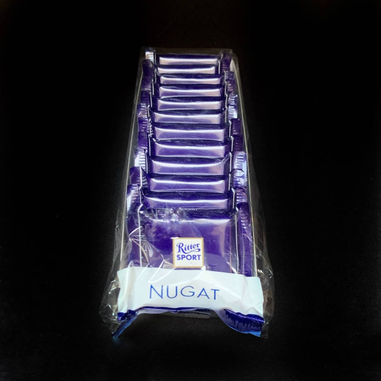 Шоколад набор Молочный с Нугой из Пралине Ritter Sport Mini 12 Chocolate Nugat 200 г Германия - фото 1 - id-p1512669525