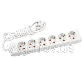 Подовжувач на 6 гнізд із заземленням (3 м) Viko Multilet