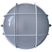 Світильник лазня-сауна НББ 100вт IP54 Е27 Круг з решіткою Білий ST-296
