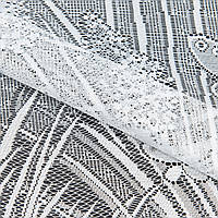 Ткань для гардин Гипюр Гардинное полотно Бабочки на лугу молочный