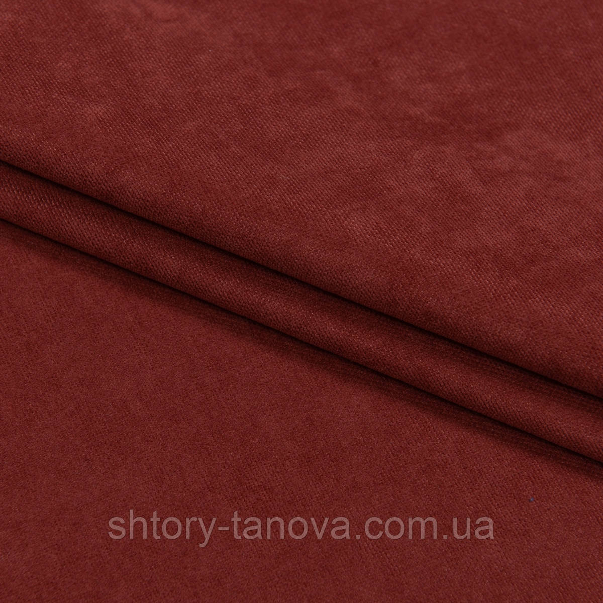 Мікровелюр для штор, штори з микровелюра, тканина на відріз т. Теракотовий, фото 1