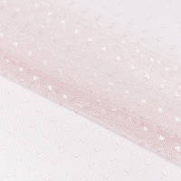 Ткань для гардин Материал для гардин Гардинное гипюровое полотно с фестоном Гардинное полотно МИСУ розовый