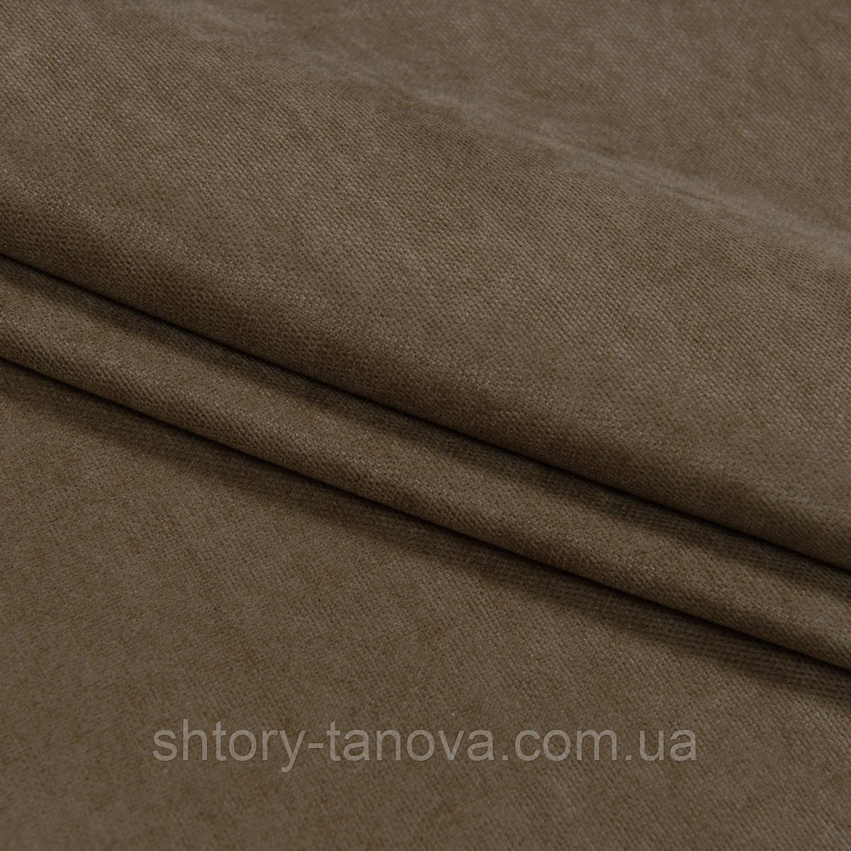 Мікровелюр на метраж, тканина для штор диаманд, нубук тканина для штор карамель, фото 1