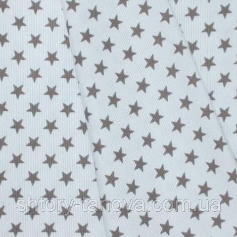 Штори з зірками, зірки штори, тканина з зірками для штор Іспанія 280 см беж фон білий, фото 1