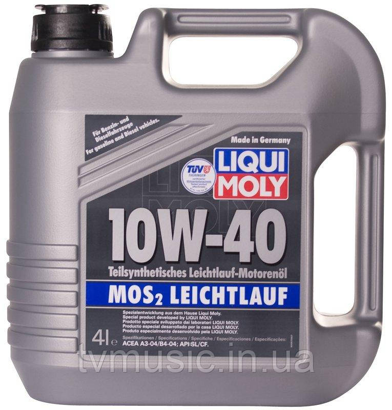 Олива моторна з молібденом Liqui Moly MoS2 Leichtlauf 10W-40 4 л, фото 1