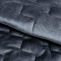 Тканина для покривала, стібка велюр, тканини на покривало, стьобаний тканина на покривало сірий велюр