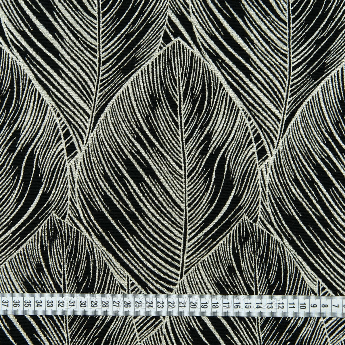 Штори з золотом, темні штори, жаккард листя Іспанія 280 см фон бежевий , з люрексом золото, фото 1