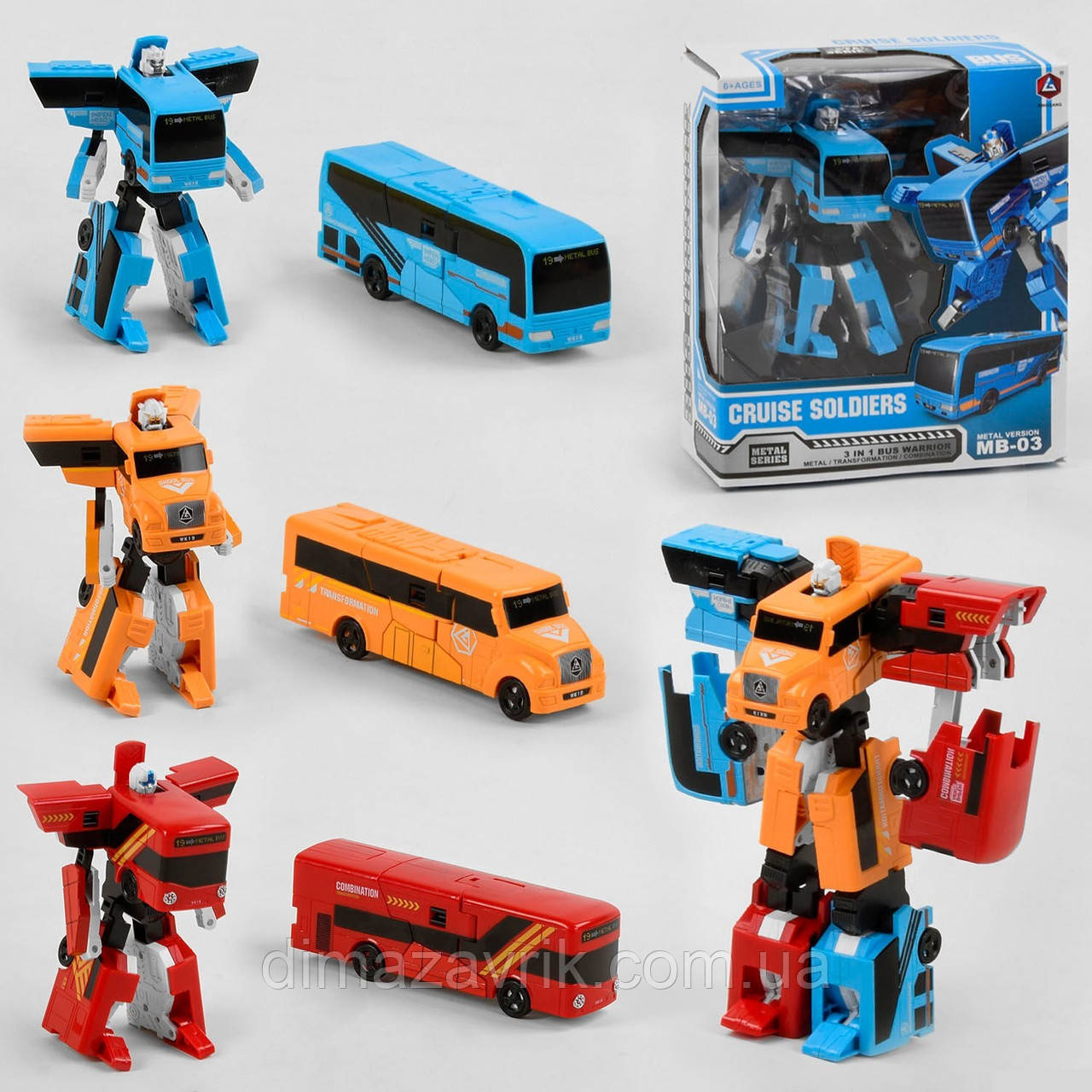 Трансформер робот HD 57 "Автобус" 3 різновиди в асортименті, фото 1